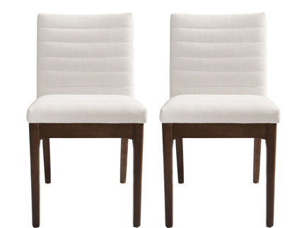 Upholstered Dining Chairs With Rubber Legs (Set of 2)