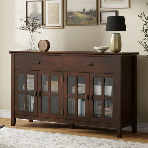 Artisan - Large 4 Door Sideboard Buffet - Russet Brown