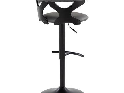 Gardenia - Contemporary Adjustable Barstool With Swivel With Rounded T Footrest (Set of 2)