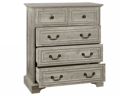 Modern 5 Drawer Dresser For Bedroom, Ample Storage Wide Chest Of Drawers