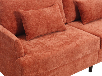 Mid Century Modern Fabric Loveseat Sofa, 2 Seat Upholstered Couch