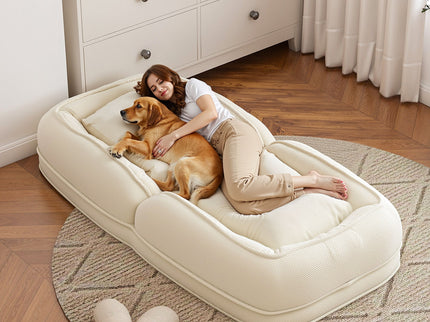 Upholstered Foldable Lazy Sofa Bed For Adults And Pets
