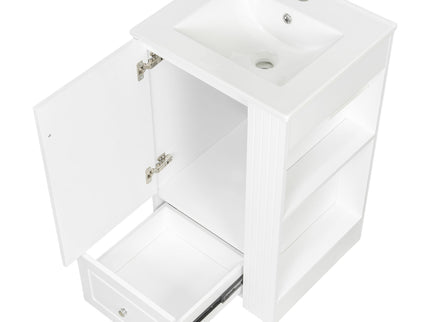 Modern Freestanding Bathroom Vanity With Sink, Soft-Close Drawer, Towel Bar