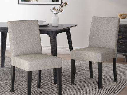 Contemporary Dining Chair With Upholstered Seating And Tapered Legs