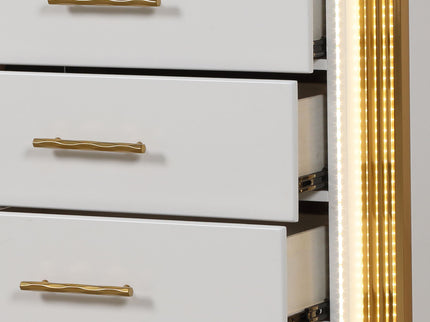 Obsession - 5 Drawer LED Chest - White