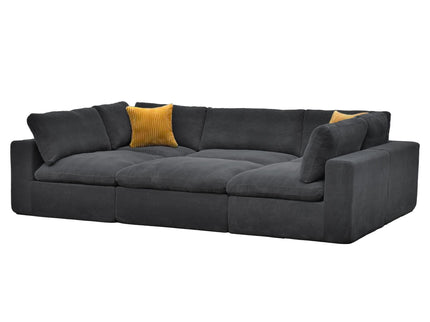 Custom Configuration Modular Sectional With Toss Pillows