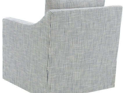 Merced - Upholstered Sloped Arm Accent Swivel Chair With 360 Degree Swivel Base - Gray