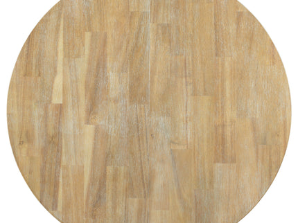 Gia - Round Extendable Dining Table With 16" Leaf Wood