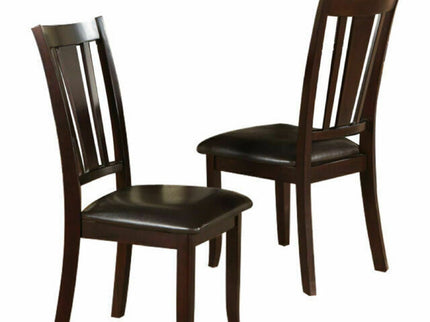7 Piece Set, Dining Table With Butterfly Leaf And 6 Side Chairs - Espresso