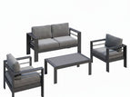 Dark Gray / 4 Pc. Loveseat, 2 Chairs, Coffee Table