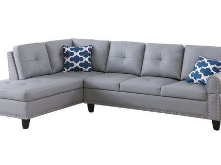 Irine - Sectional Sofa With Ottoman - Gray