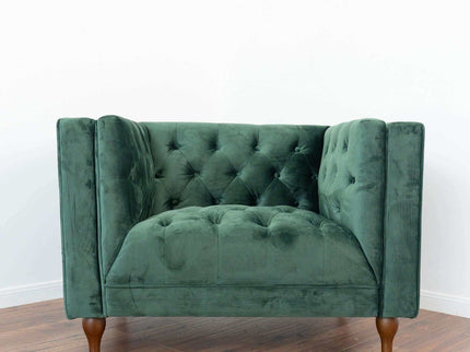 Evelyn - Mid-Century Modern Tufted Back Lounge Chair