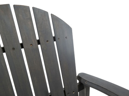 Outdoor Acacia Wood Adirondack Barstools (Set of 2)