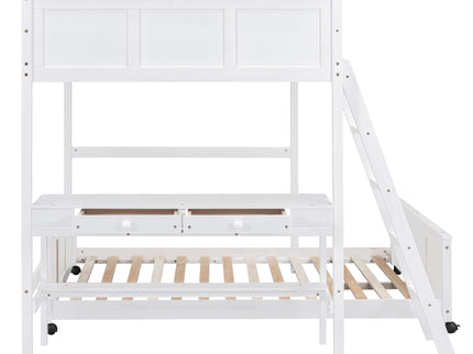 Full Over Full Bunk Bed With Desk