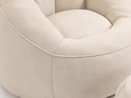 Bedding Bean Bag Sofa Chair High Pressure Foam With Footrest