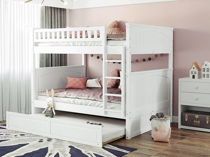 Bunk Bed With Twin Size Trundle, Guardrails