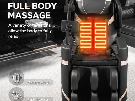 Massage Chair Recliner & Zero Gravity, Full Body Air Pressure - Black
