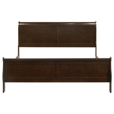 Graffenstaden - Eastern King Sleigh Bed With Curved Headboard And Footboard - Cappuccino