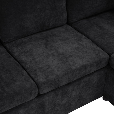 Modern L Shaped Sectional Sofa Bed With Hidden Storage Upholstery