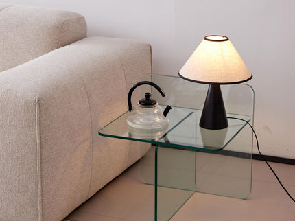 Modern Transparent Tempered Glass Sidetable