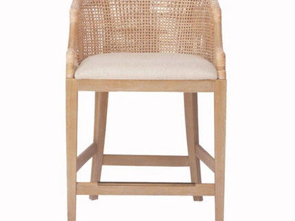 Casual Handcrafted Rattan Counter Stool