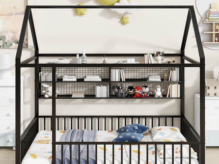 House Frame With Fence And Shelves