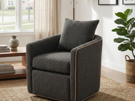 Swivel Accent Chair, Rotating Base, For Living Room
