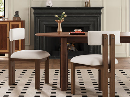 Modern Upholstered Armless Dining Chairs With Metal Legs
