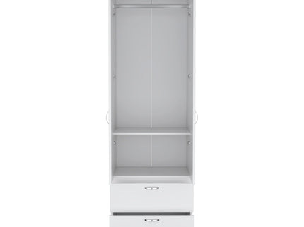 Armoire Organiser, Two Shelves, Rod, Double Door Cabinet Armoire