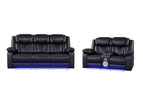 Black / 2 Pc. Sofa, Loveseat