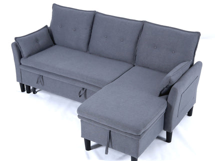 L-Shaped Reversible Chaise Sectional Sofa With Storage