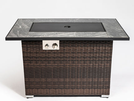 Outdoor Fire Pit Table, Propane Fire Table With - Espresso