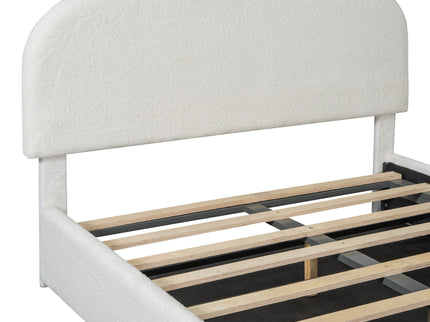 Upholstered Platform Bed With Hydraulic Storage System