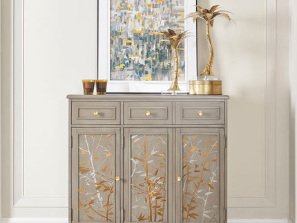 Dauphin - Handpainted Entryway Storage Cabinet - Gray Cashmere