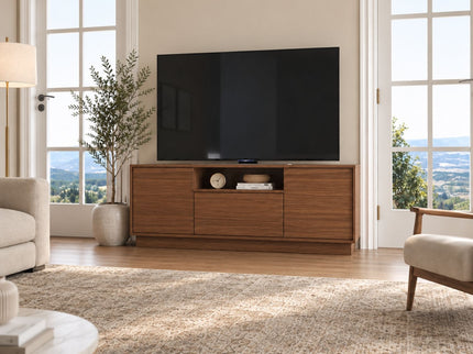 TV Stand For TVs Up To 65" With 2 Doors, 1 Drawer And 1 Open Shelf
