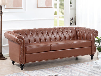 Rolled Arm Chesterfield 3 Seater Sofa