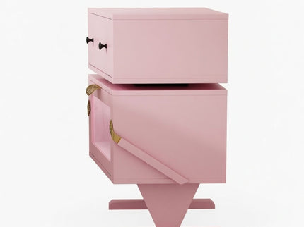 Robot LED Nightstand With 360° Rotating Drawer