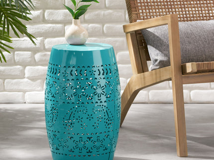 12" Outdoor Lace Cut Side Table