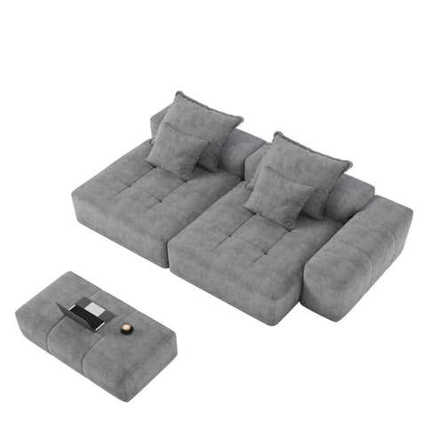 Modern Oversized Diy Combination Modular Sectional Sofa With Pillows