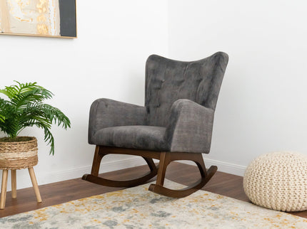 Alistair - Rocking Chair - Brown / Dark Gray