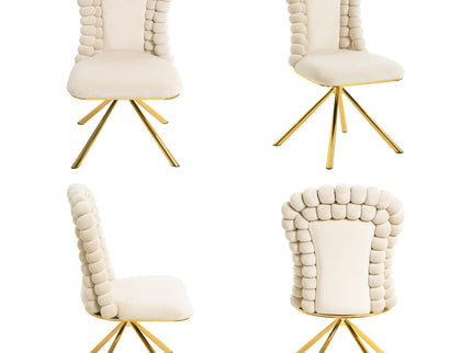Upholstered Swivel Dining Chairs (Set of 2)