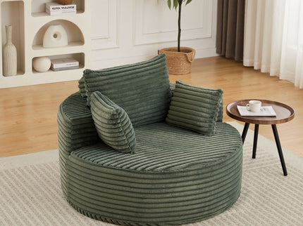 Modern Single Sofa With Backrest Pillow For Living Room