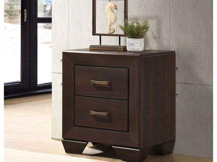 Copper - 2 Drawer Rectangular Nightstand