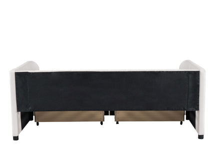 Upholstered Daybed With Ergonomic Design Backrest