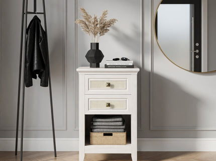 Nightstand With 2 Drawers Bedside Table