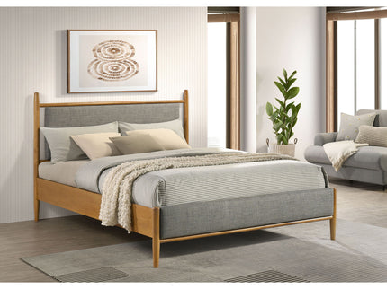 Panel Platform Bed With Upholstered Headboard And Footboard