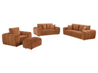Orange / 4 Pc. Sofa, Loveseat, Chair, Ottoman
