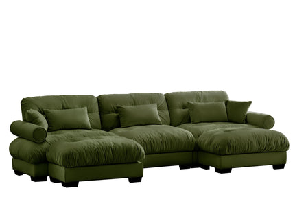 Super Comfort Oversized Modular Sectional Sofa With Movable Ottoman
