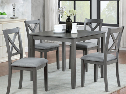 5 Piece Dining Table Set With 4 Chairs For Kitchen - Gray