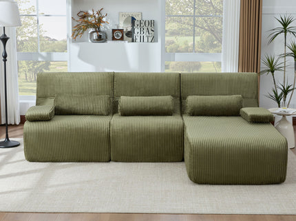 Oversized Sectional Sofa, Living Room Seating With Modular Design